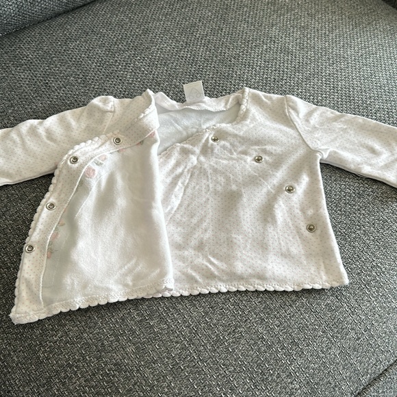 Baby Dumpling matching kimono set, size 0-3 months, white with pink dots - Picture 5 of 8